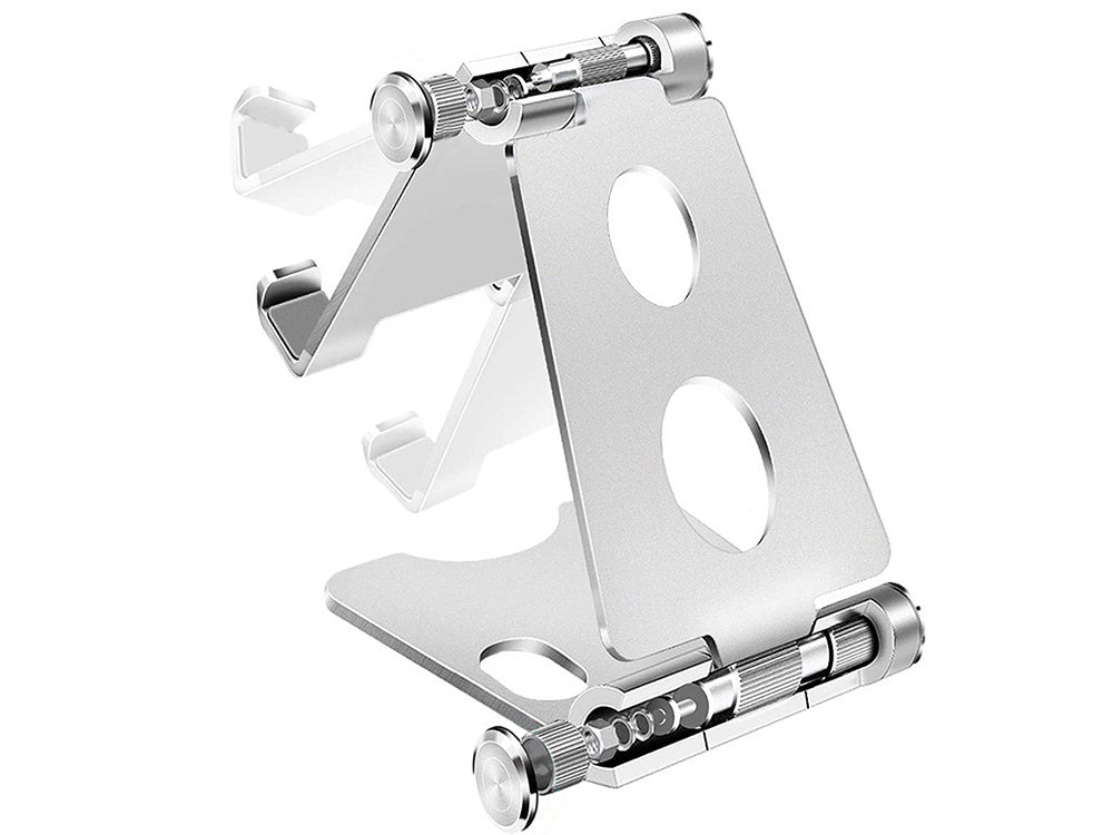 Telefono laikiklis planšetinio kompiuterio laikiklis metalinis neslystantis stovas, Sidabras, Szín, Ezüst