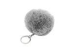 Raktų žiedas pakabukas krepšys pomponas kailio tinsel rankinės, Pilka, Szín, Szürke