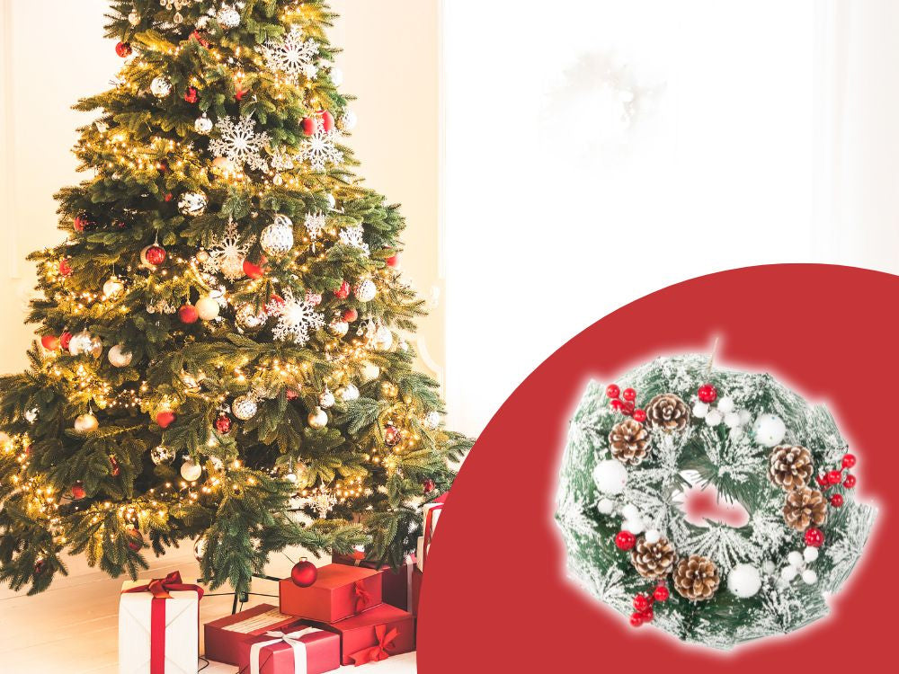 Girlianda kalėdinis vainikas kalėdinės dekoracijos durų apdaila langas