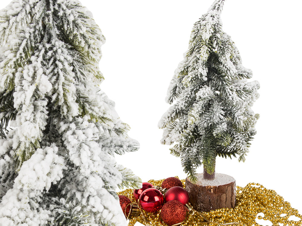 Dirbtinė kalėdų eglutė sniegas mažas dekoratyvinis stalas ant kamieno storas snieguotas