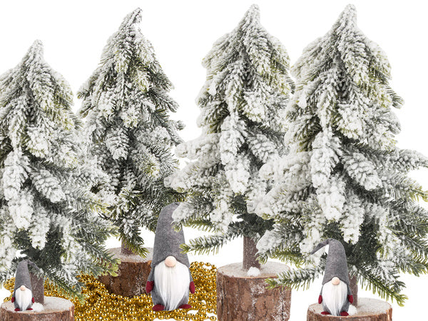 Dirbtinė kalėdų eglutė sniegas mažas dekoratyvinis stalas ant kamieno storas snieguotas