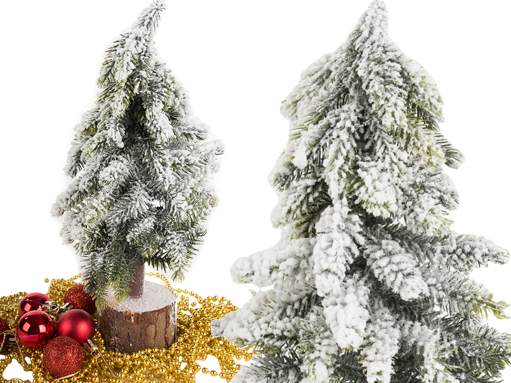 Dirbtinė kalėdų eglutė sniegas mažas dekoratyvinis stalas ant kamieno storas snieguotas