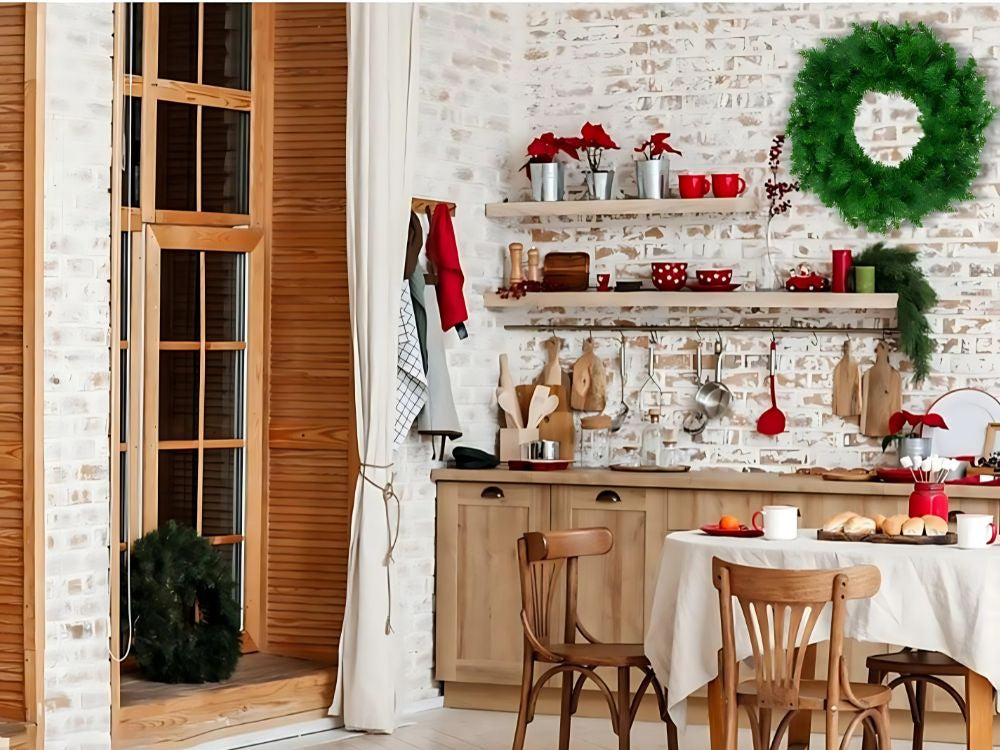 Kalėdinis vainikas durų dekoracija stalas didelis 50cm