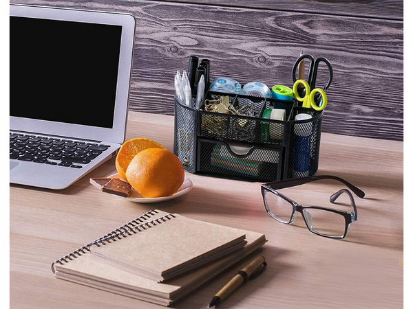 Rašomojo stalo organizatorius 8 skyriai stalčių spintos lentynos biuras metalas