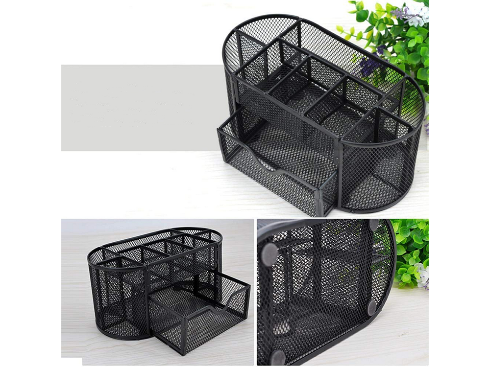 Rašomojo stalo organizatorius 8 skyriai stalčių spintos lentynos biuras metalas