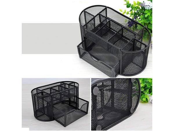 Rašomojo stalo organizatorius 8 skyriai stalčių spintos lentynos biuras metalas