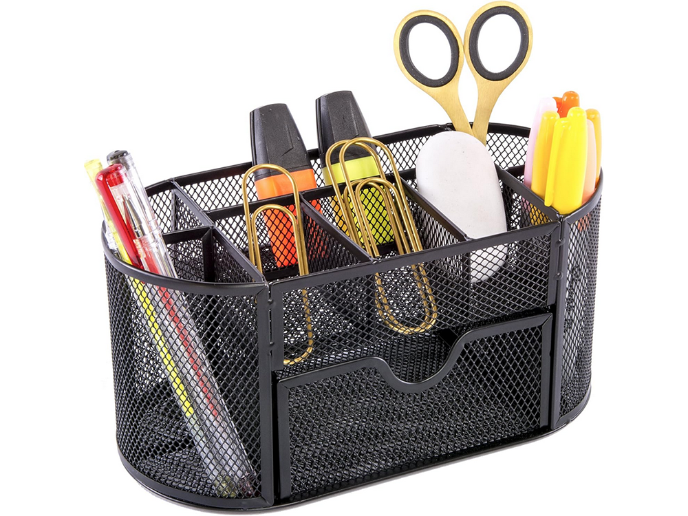 Rašomojo stalo organizatorius 8 skyriai stalčių spintos lentynos biuras metalas