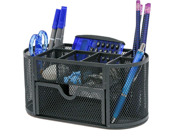 Rašomojo stalo organizatorius 8 skyriai stalčių spintos lentynos biuras metalas