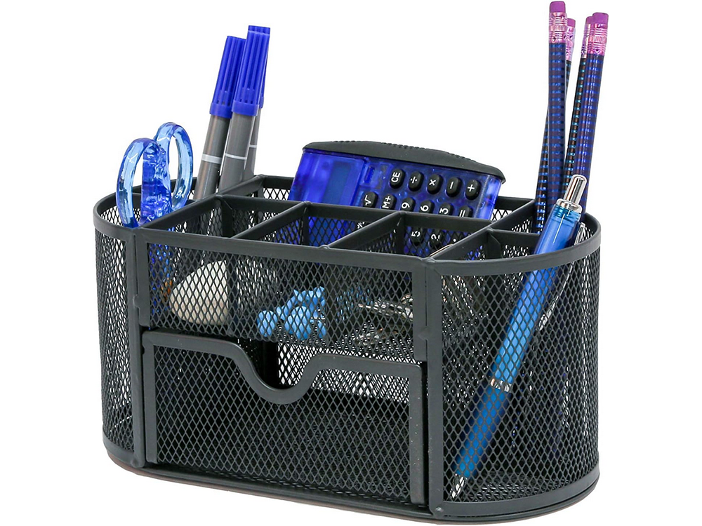 Rašomojo stalo organizatorius 8 skyriai stalčių spintos lentynos biuras metalas