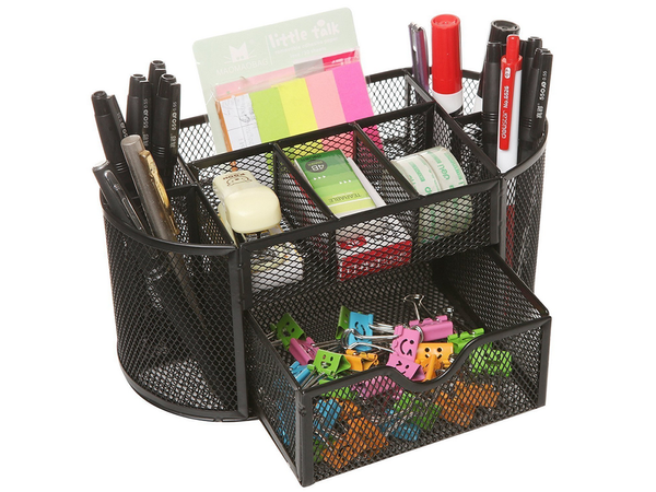 Rašomojo stalo organizatorius 8 skyriai stalčių spintos lentynos biuras metalas