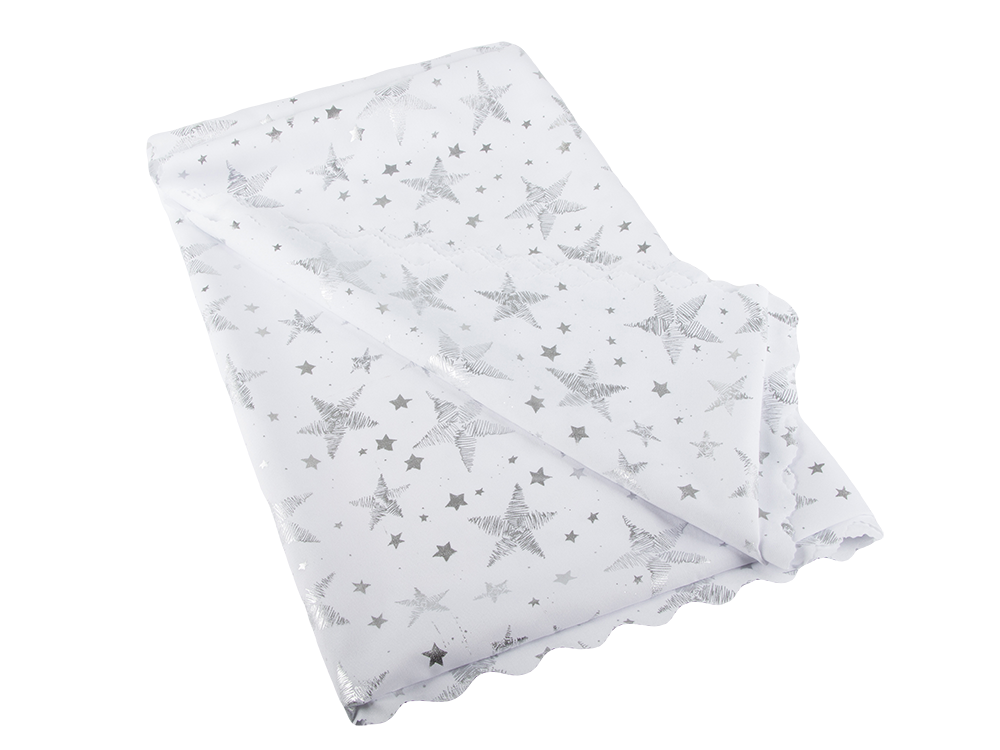 Kalėdinė staltiesė kalėdos baltos žvaigždės snaigės 140x220cm