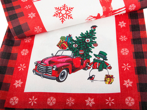 Kalėdų stalo bėgikas kalėdų išvakarės dekoratyvinis stalo bėgikas 220x38cm