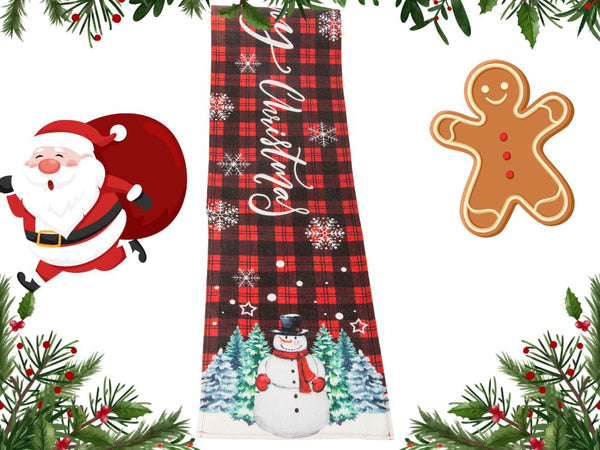 Kalėdų stalo bėgikas kalėdų išvakarės dekoratyvinis stalo bėgikas 180x32cm