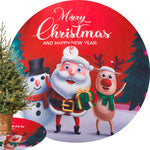 Kalėdų eglutės kilimėlis kalėdų dangtelis dovanų pakuotė apvalus