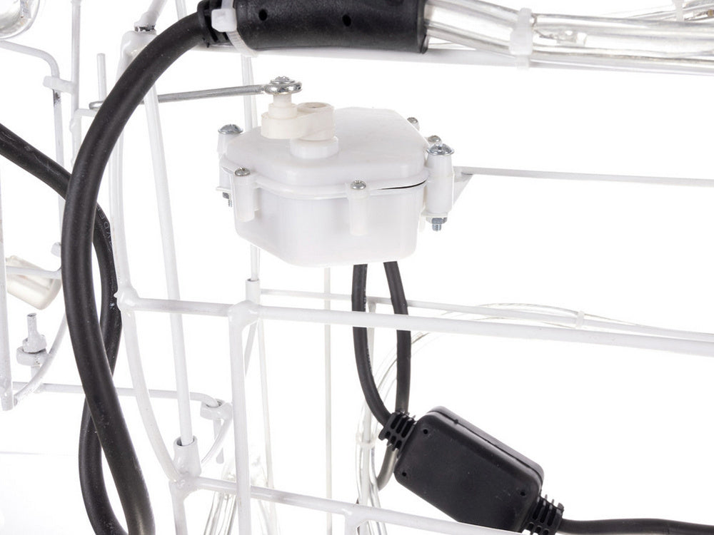 Šviečiantis šiaurės elnias 216 vadovaujama kalėdinė dekoracija su judančia galva didelis sodas, Šalta balta, Szín, Hideg fehér