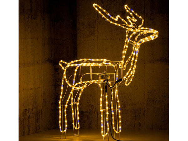 Šviečiantis šiaurės elnias 216 vadovaujama kalėdų dekoracija didelis sodas su judančia galva, Šiltai baltas, Szín, Meleg fehér