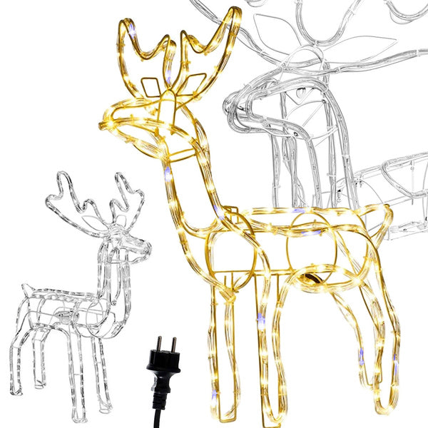 Šviečiantis šiaurės elnias 216 vadovaujama kalėdų dekoracija didelis sodas su judančia galva, Šiltai baltas, Szín, Meleg fehér