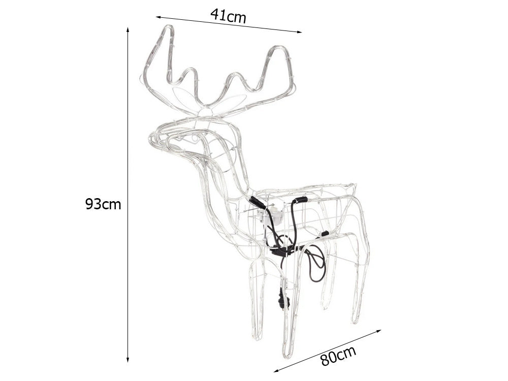Šviečiantis šiaurės elnias 216 vadovaujama kalėdų dekoracija didelis sodas su judančia galva, Šiltai baltas, Szín, Meleg fehér