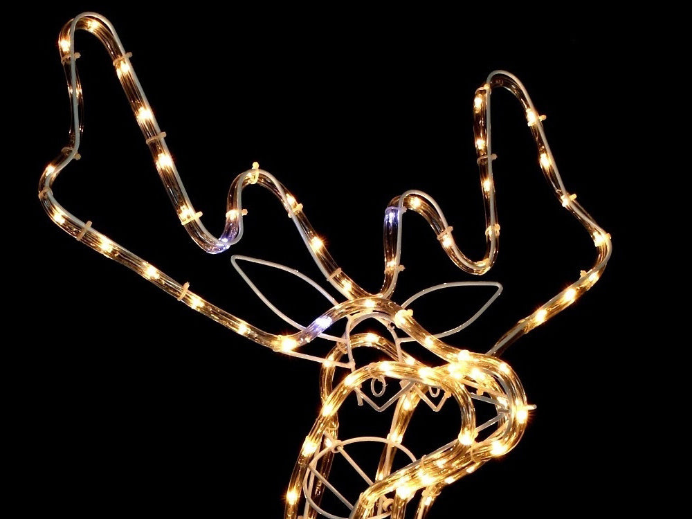 Šviečiantis šiaurės elnias 216 vadovaujama kalėdų dekoracija didelis sodas su judančia galva, Šiltai baltas, Szín, Meleg fehér