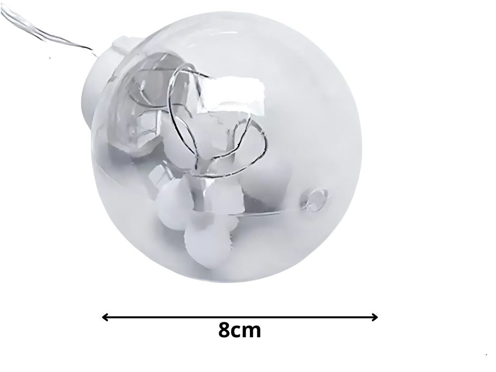 Šviesos užuolaida šventinė girlianda bauble dekoravimas 138 vadovaujama šilta spalva ip44