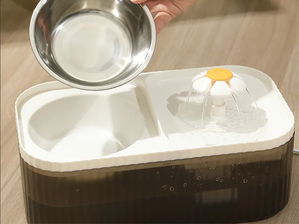 Automatinis kačių gertuvė šuns vandens fontanas filtras maisto dubuo, Baltas, Szín, Fehér