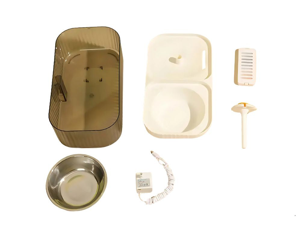 Automatinis kačių gertuvė šuns vandens fontanas filtras maisto dubuo, Baltas, Szín, Fehér