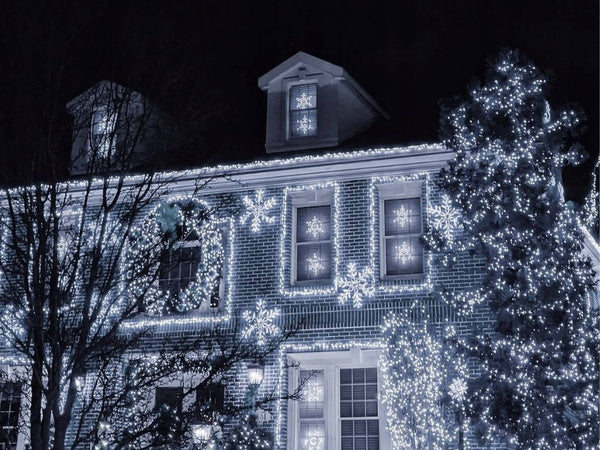 Žibintai šviesos užuolaida kalėdų girliandos dekoracijos 500 vadovaujama šalta ip44