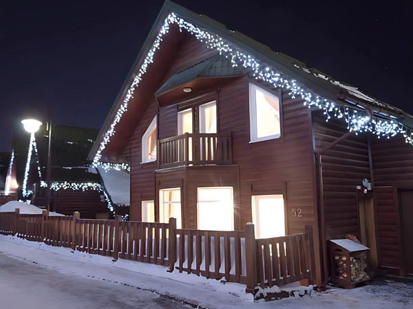 Žibintai šviesos užuolaida kalėdų girliandos dekoracijos 500 vadovaujama šalta ip44