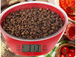 Elektroninė kirbinė svarstyklė su nuimamu dubenėliu 5kg/1g skaitmeninės precizinės svarstyklės, Raudona, Szín, Piros