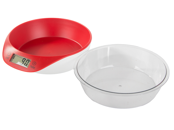 Elektroninė kirbinė svarstyklė su nuimamu dubenėliu 5kg/1g skaitmeninės precizinės svarstyklės, Raudona, Szín, Piros