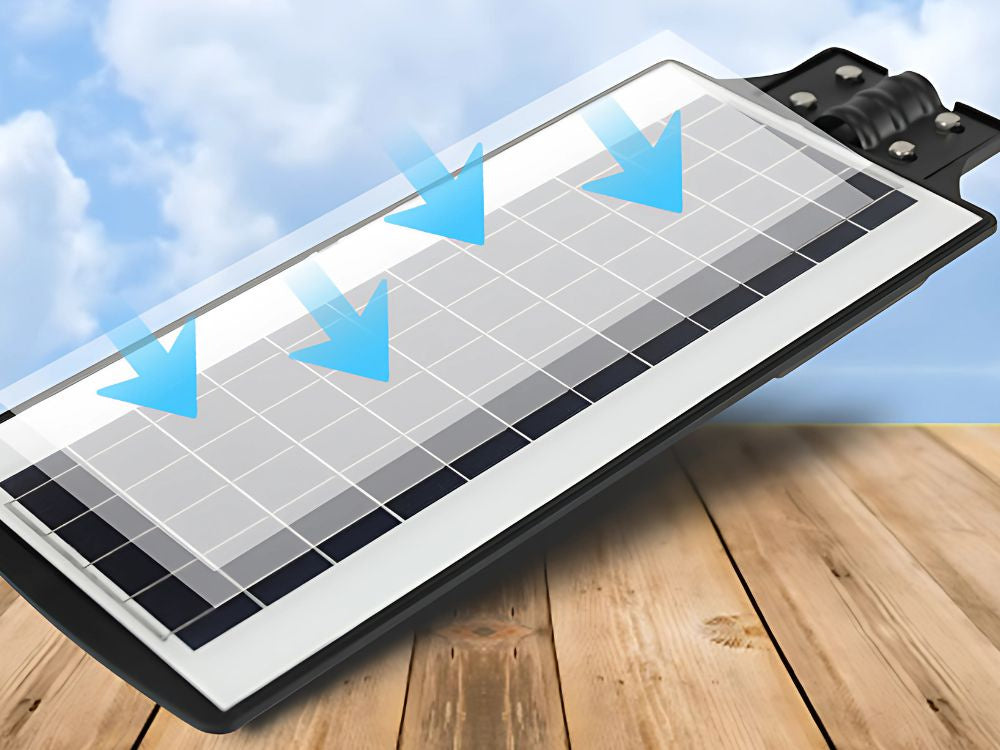 Saulės gatvės žibintas su nuotolinio valdymo judesio ir sutemų jutikliu ip65