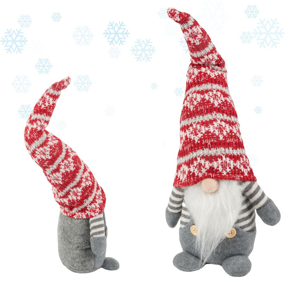 Kalėdinis ghost pilkas nykštukas su eglute ir barzda 38cm minkštas, Pilka, Szín, Szürke