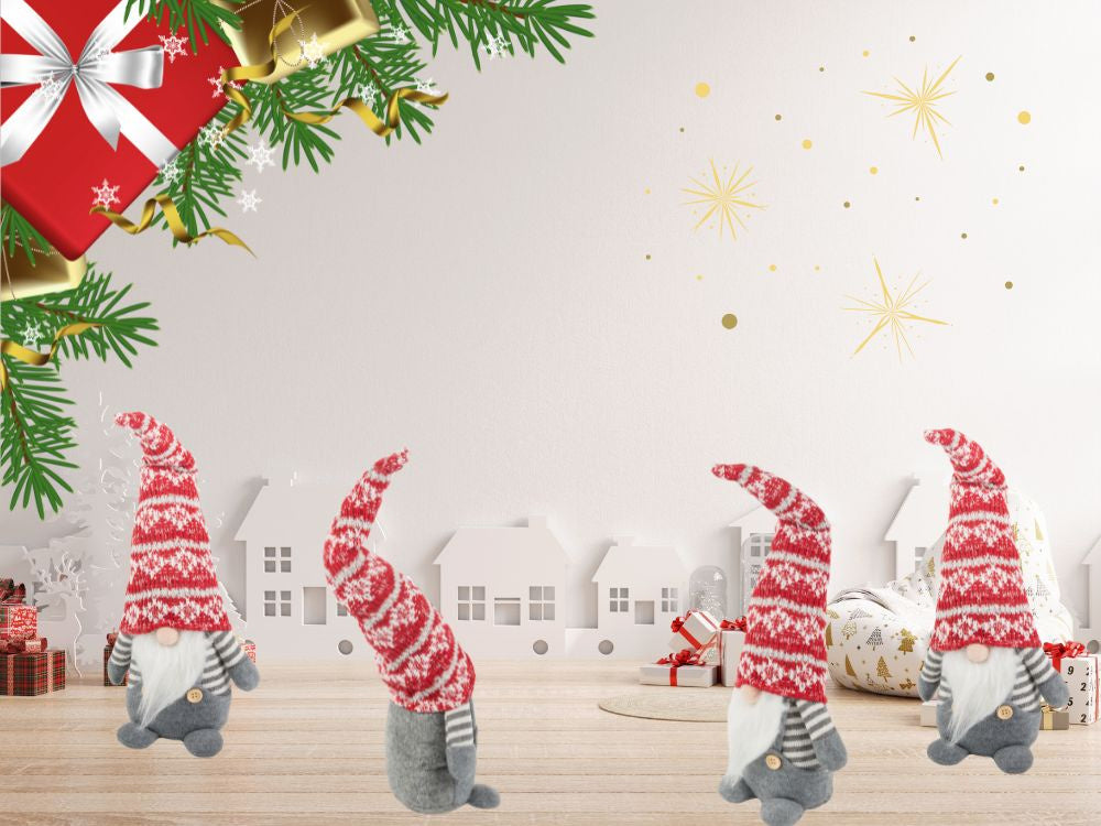 Kalėdinis ghost pilkas nykštukas su eglute ir barzda 38cm minkštas, Pilka, Szín, Szürke