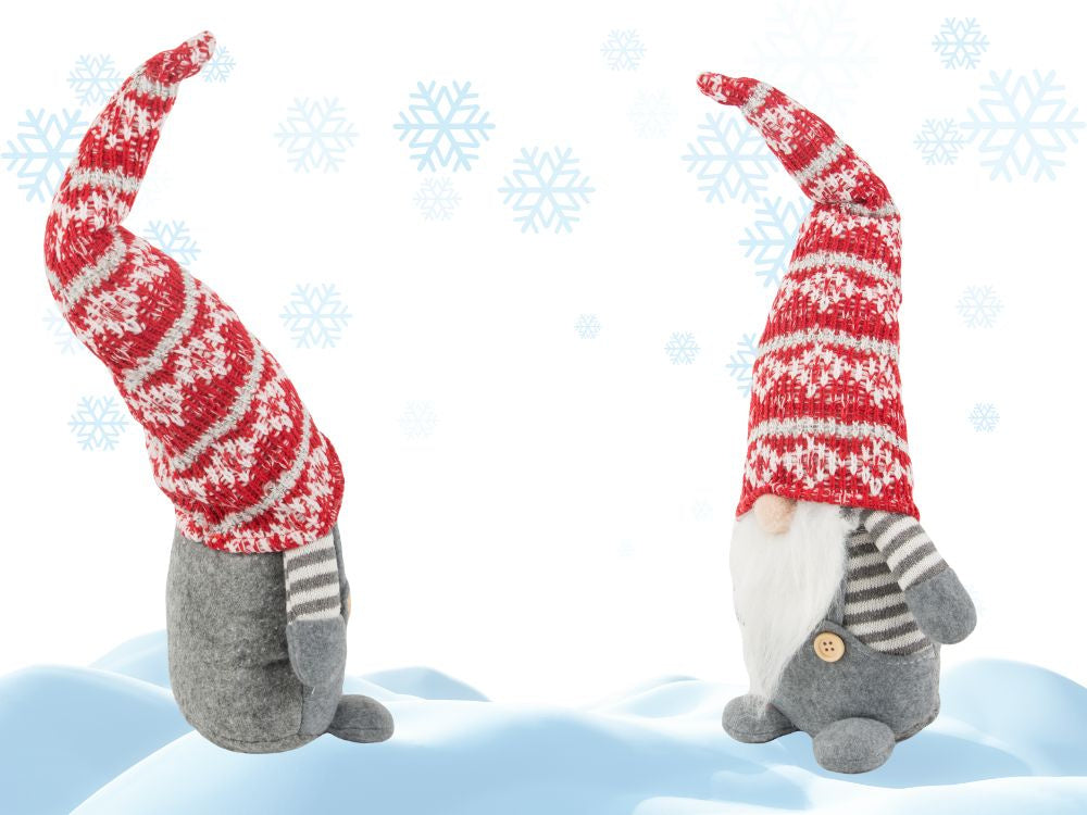 Kalėdinis ghost pilkas nykštukas su eglute ir barzda 38cm minkštas, Pilka, Szín, Szürke