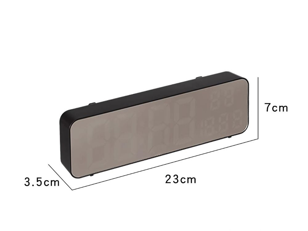 Elektroninis laikrodis skaitmeninis led žadintuvas termometras veidrodis stovi usb baterijos, Raudona, Szín, Piros