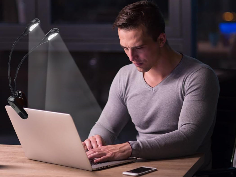 Klipas vadovaujama stalo lempa mokyklinis lankstus skaitymas dvigubas klipas