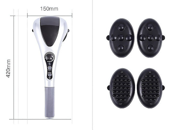 Dvigubas vibracinis kūno masažuoklis, šildantis, liekninantis celiulitą