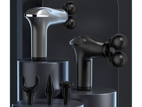 Nugaros masažo pistoletas kūno kojų masažuoklis stiprus masažo pistoletas 4 patarimai, Juoda, Szín, Fekete