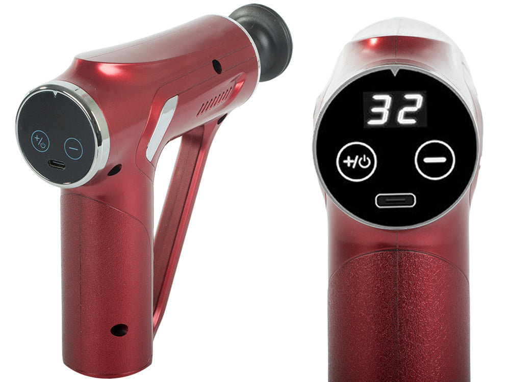 Nugaros masažo pistoletas kūno kojų masažuoklis stiprus masažo pistoletas 4 patarimai, Raudona, Szín, Piros