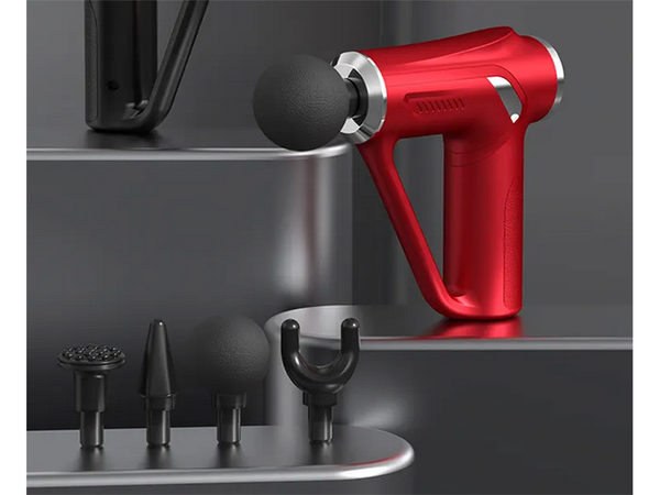 Nugaros masažo pistoletas kūno kojų masažuoklis stiprus masažo pistoletas 4 patarimai, Raudona, Szín, Piros