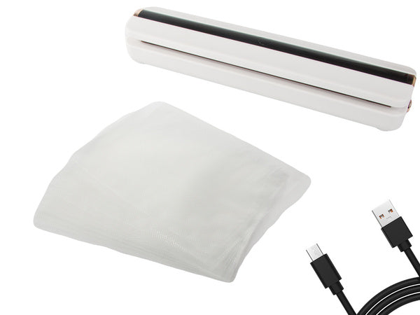 Vakuuminis maisto plėvelės sandariklis + 10 vnt. Maišelių, Baltas, Szín, Fehér