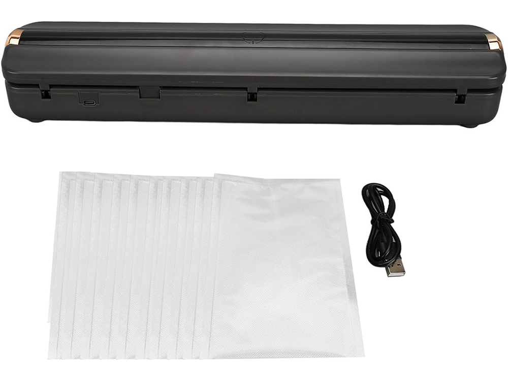 Universalus maisto produktų pakavimo įrenginys + 10 pakuočių, Juoda, Szín, Fekete