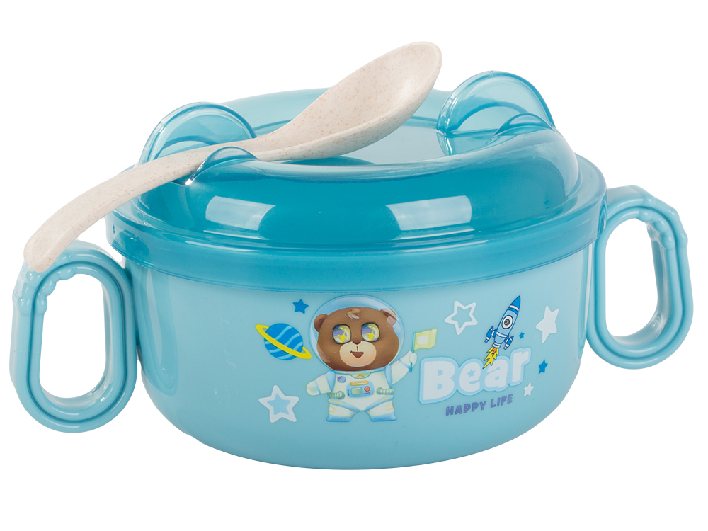 Maitinimo reikmenų rinkinys kūdikių maisto dubenėlis su rankenėlėmis šaukštas