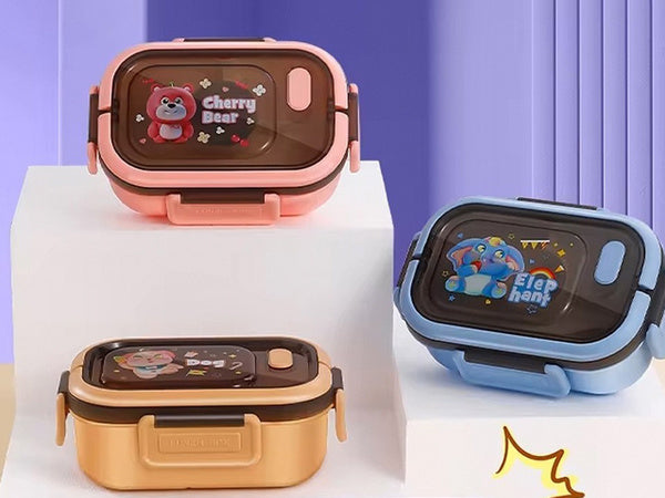 Pietų dėžutė pusryčių konteineris pietūs su skyriais stalo įrankiai