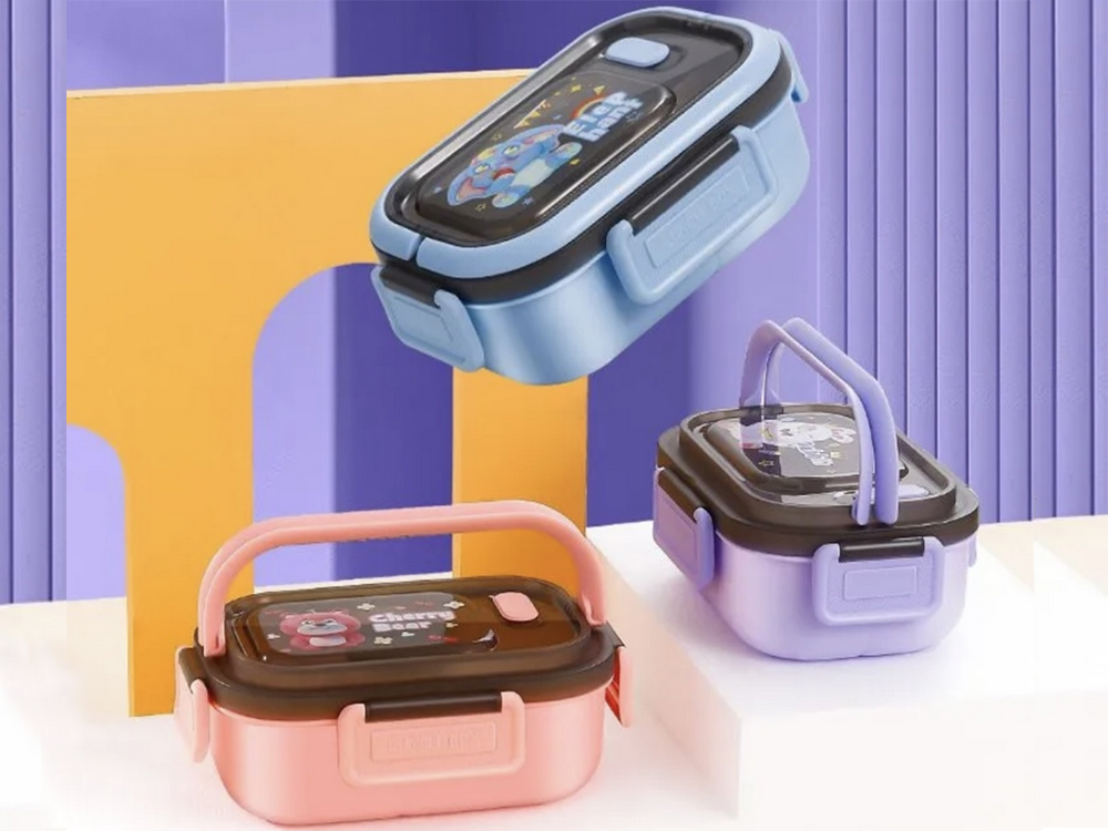 Pietų dėžutė pusryčių konteineris pietūs su skyriais stalo įrankiai