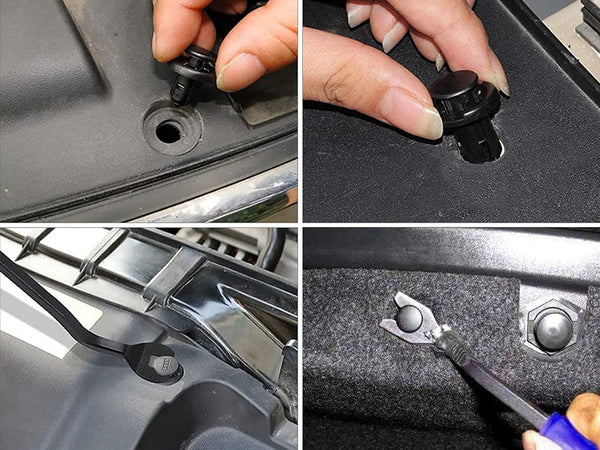 Automobilių kaiščių apmušalų klipsų rinkinys 620 vienetų