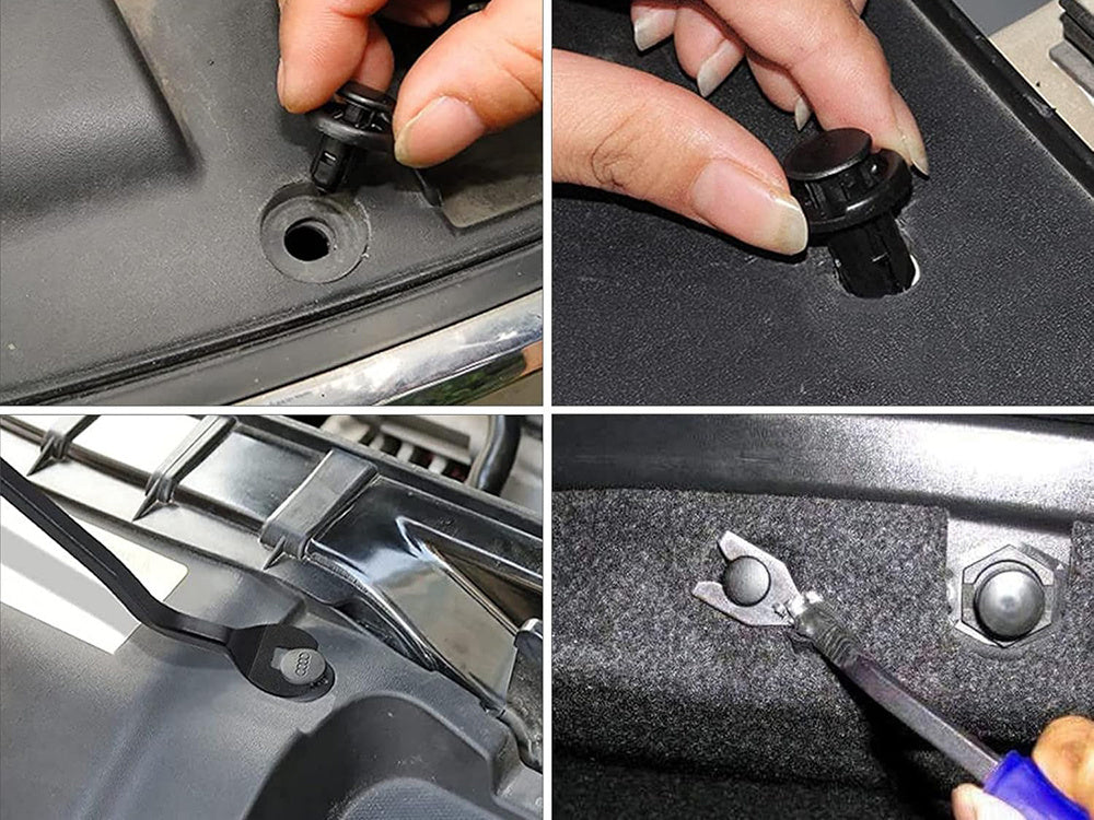 Automobilių kaiščių apmušalų klipsų rinkinys 620 vienetų