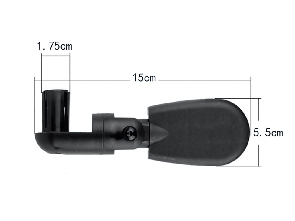 Dviračio veidrodis 360 laipsnių reguliavimas, prisukamas prie vairo