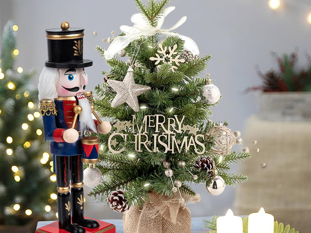 Riešutininkas medinis kareivis dekoratyvinė kalėdinė figūrėlė dovana