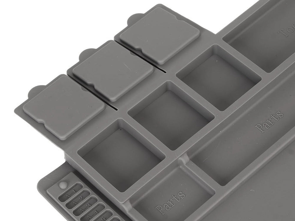 Silikono paslaugų kilimėlis litavimo organizatorius didelis padas 30x45 magnetas